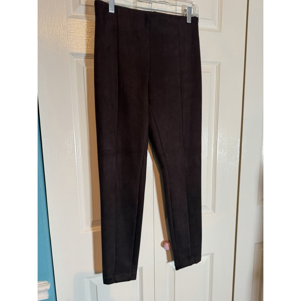 Loft Women's‎ Faux Suede Brown Pull On Pants Size Small Elastic Waist